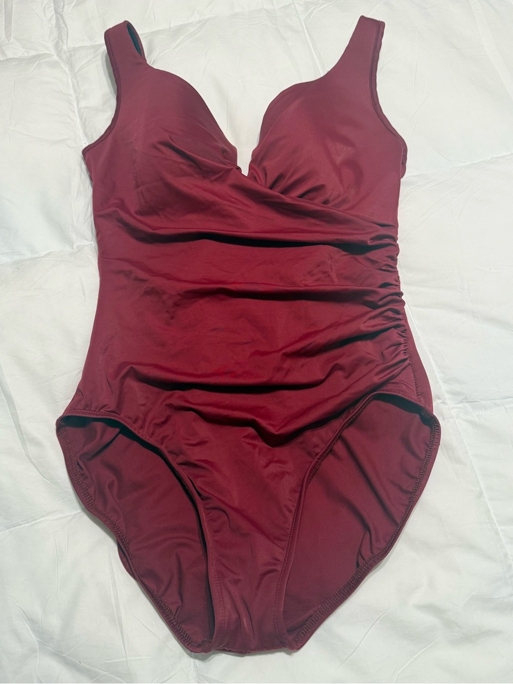 Miraclesuit Burgundy/Red One-Piece Swimsuit size 16